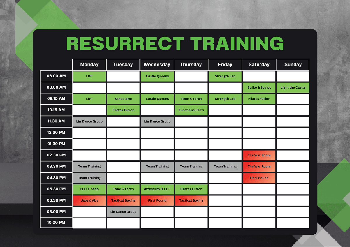 Castle-classes-SEP2025 May 2022 Class Schedule